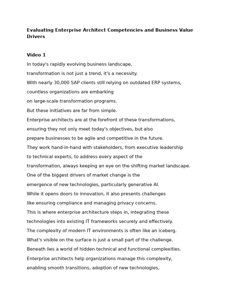 arch3 | PDF | Enterprise Architecture | Agile Software Development