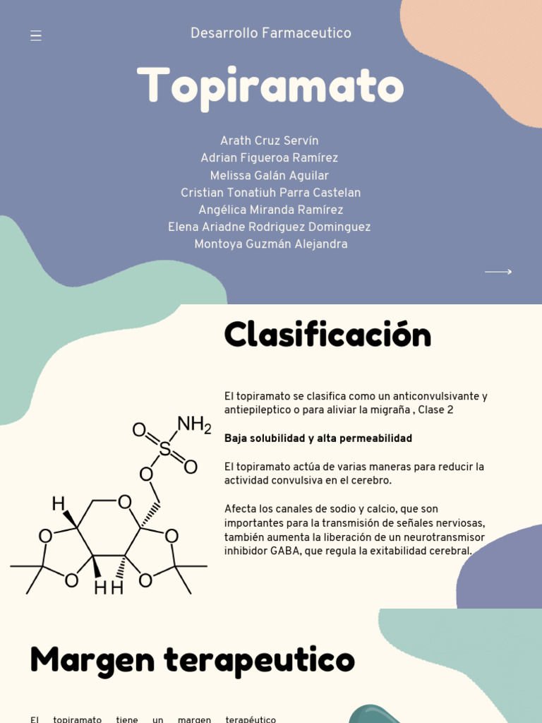 Topiramato: Uso, Dosis y Propiedades | PDF | Epilepsia | Medicamentos ...