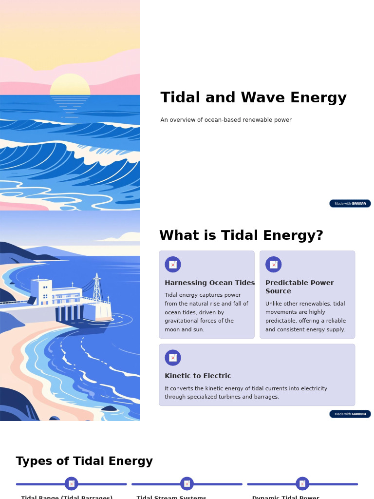Ocean Renewable Energy: Tidal & Wave Power | PDF | Oceans | Tide