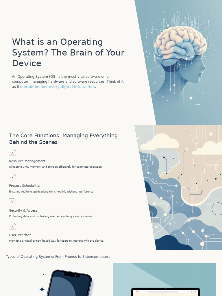 What Is An Operating System The Brain of Your Device | PDF | Operating ...