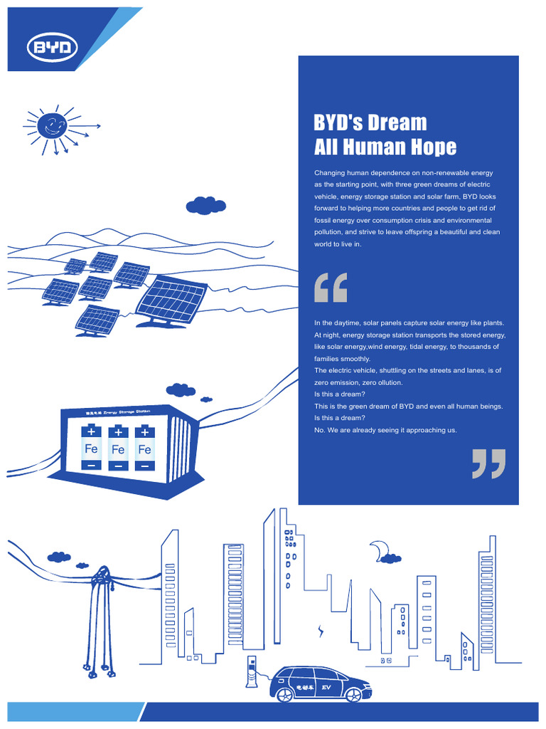 BYD's Green Energy Solutions Overview | PDF | Photovoltaics | Solar Panel