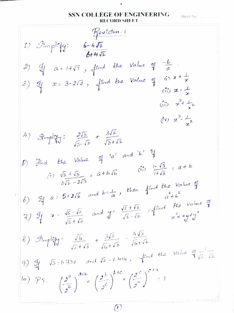 Engineering Record Sheet Values Analysis | PDF