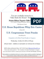 "Take by The House!" Rally For Committee To Re-Elect Trent Franks To Congress