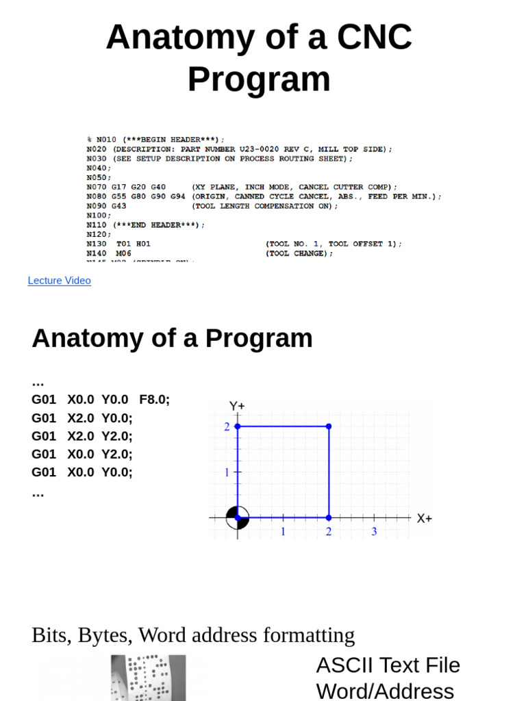 CNC Program Anatomy Explained | PDF | Computer Engineering | Computer ...