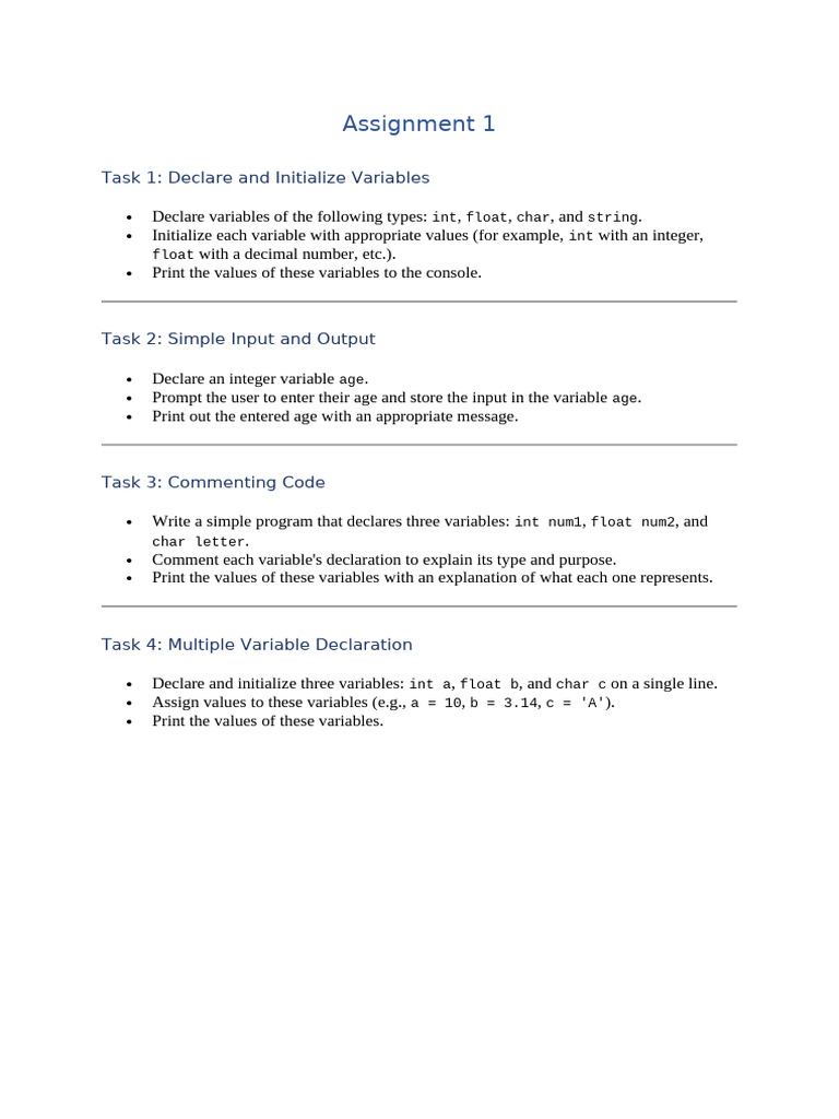 Assignment 1 | PDF