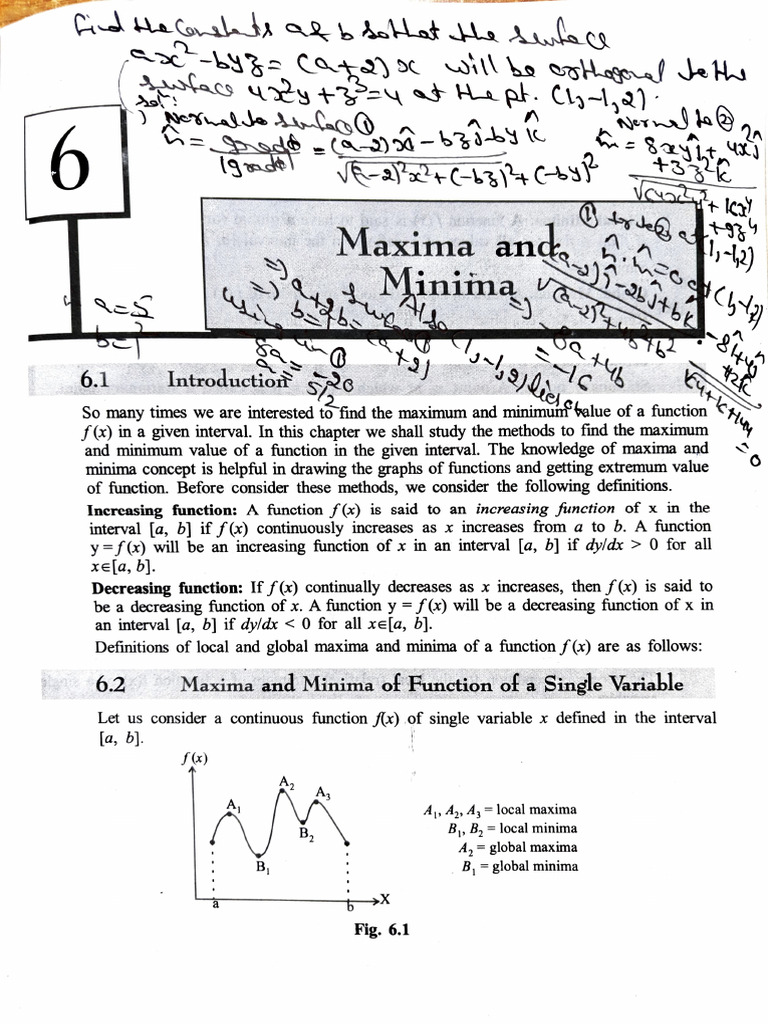 Maxima and Minima of Functions | PDF | Mathematical Optimization | Area