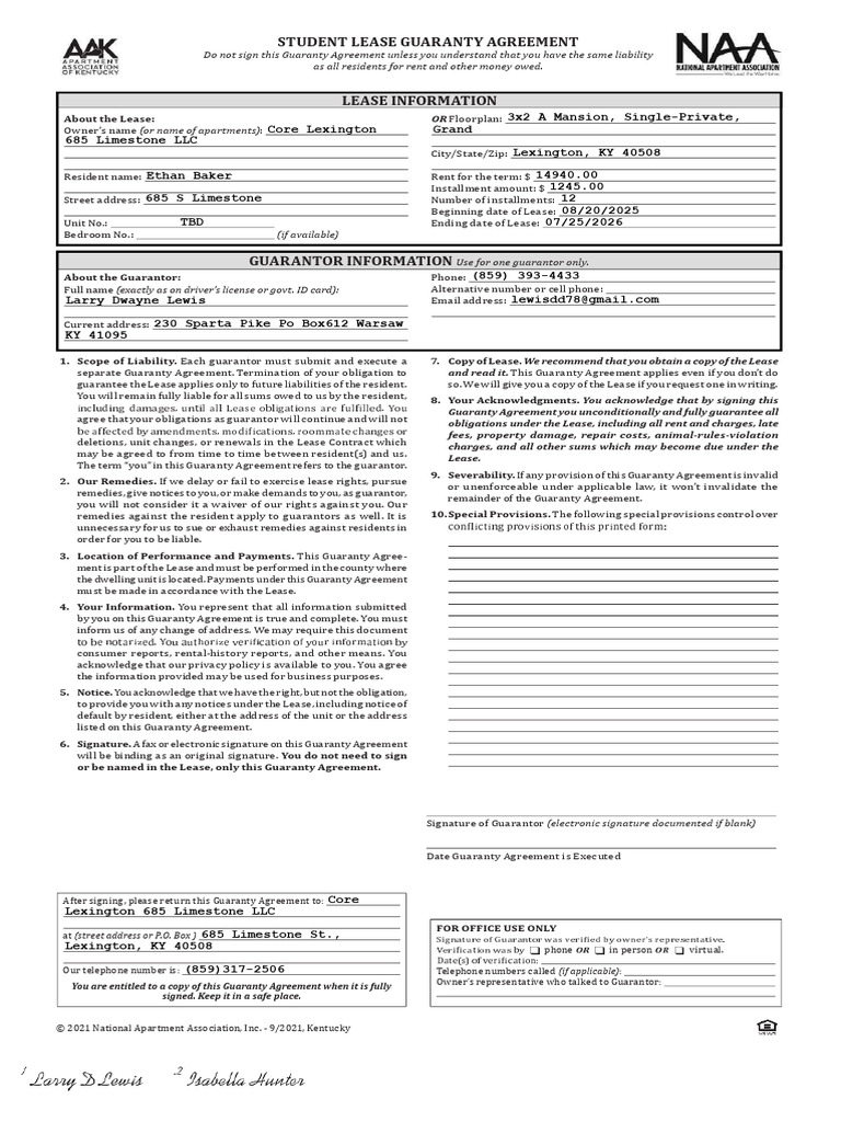 signed_lease_document_4350_18819235_20250520092947 | PDF | Guarantee ...