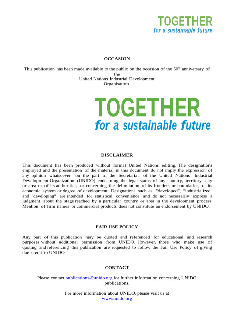 UNIDO COMFAR III Training Report | PDF | Net Present Value | Real ...