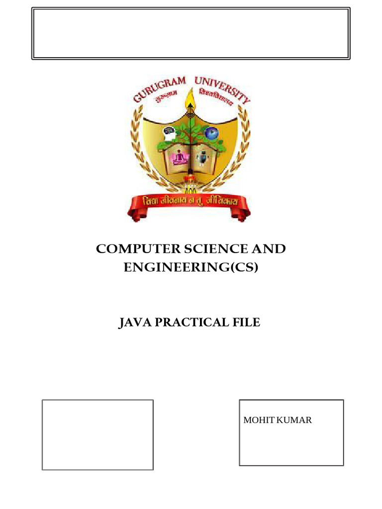 Java Practical File for CS Students | PDF