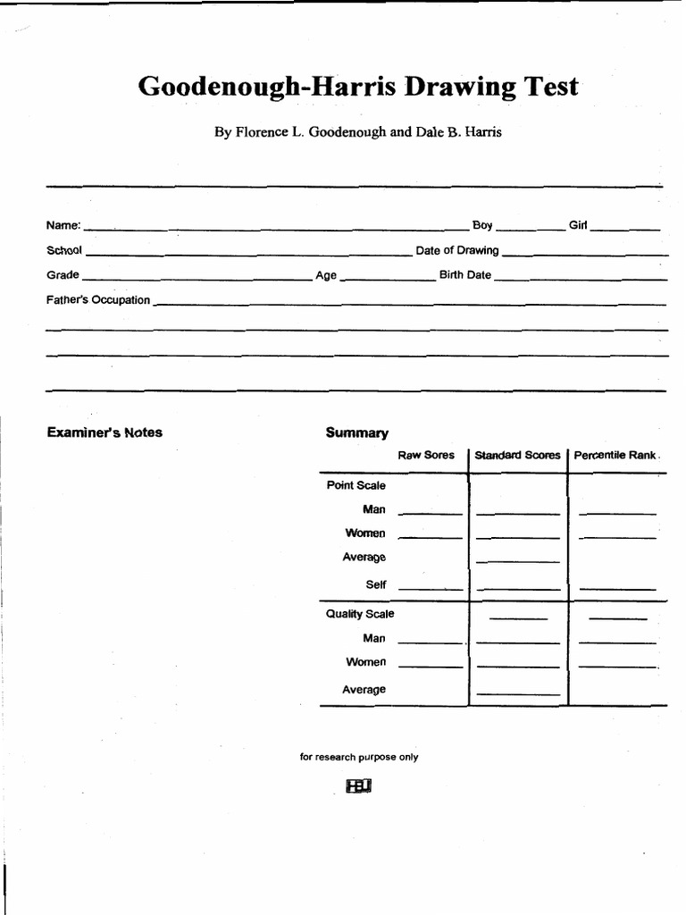 Goodenough-Harris Drawing Test Guide | PDF | Chess | Chess Theory