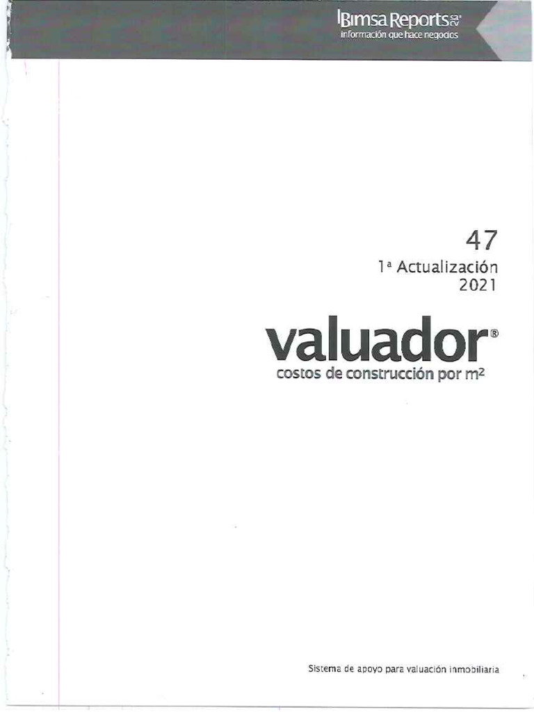 Costos para El Valuador | PDF