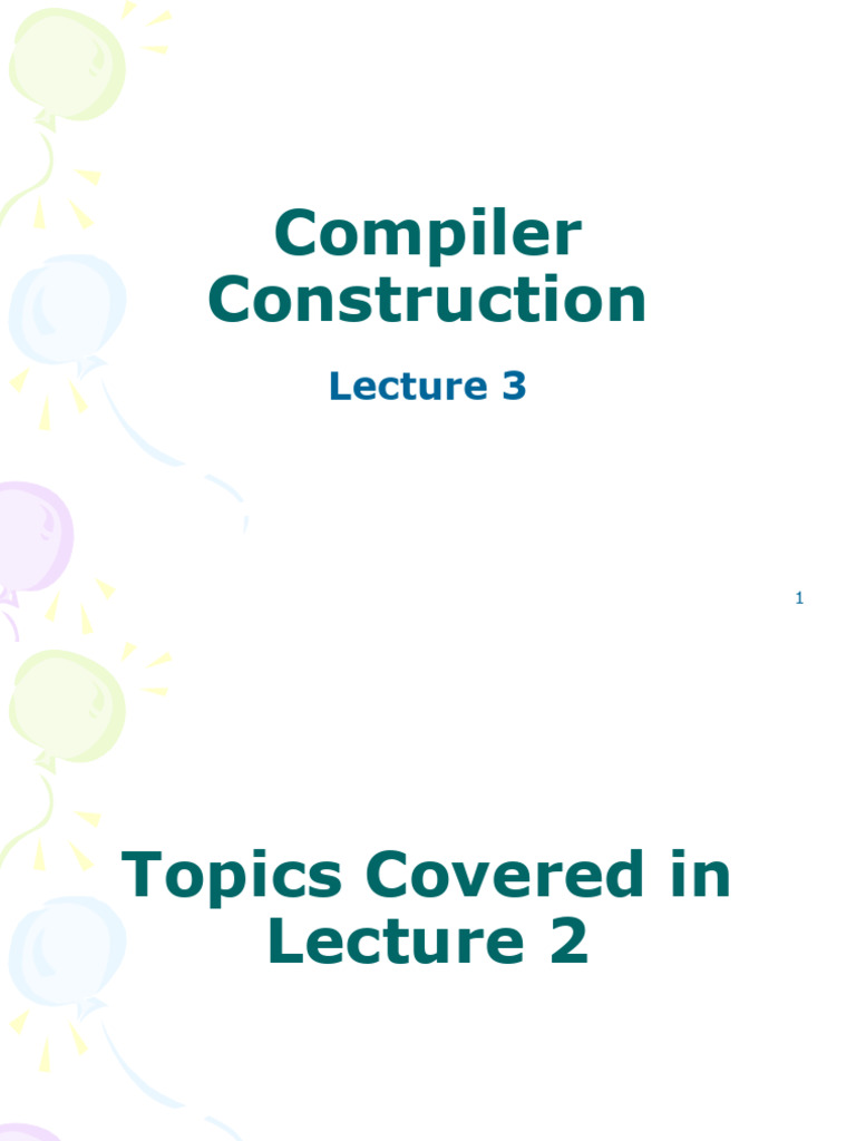 Lexical Analysis in Compiler Design | PDF | Computer Programming ...