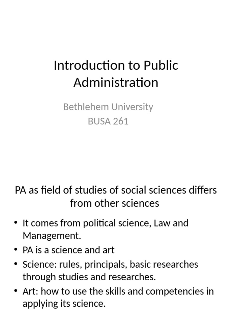 Overview of Public Administration Concepts | PDF | Taxes | Government ...