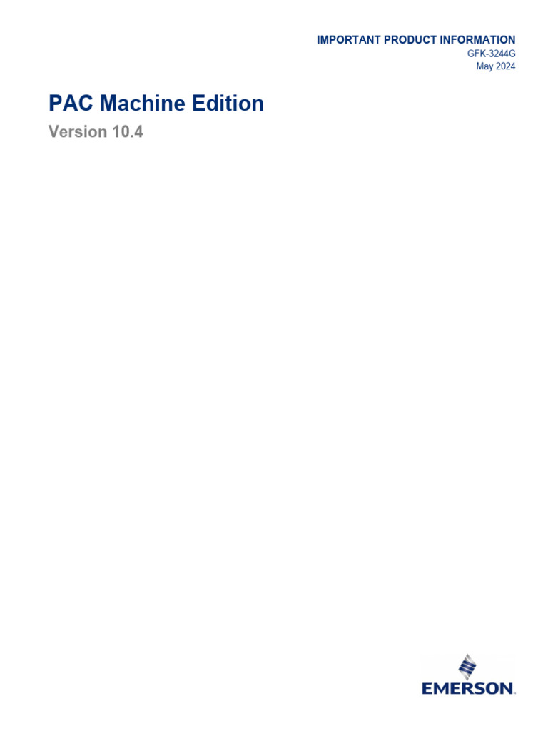 PAC Machine Edition 10.4 Release Notes | PDF | Microsoft Windows ...