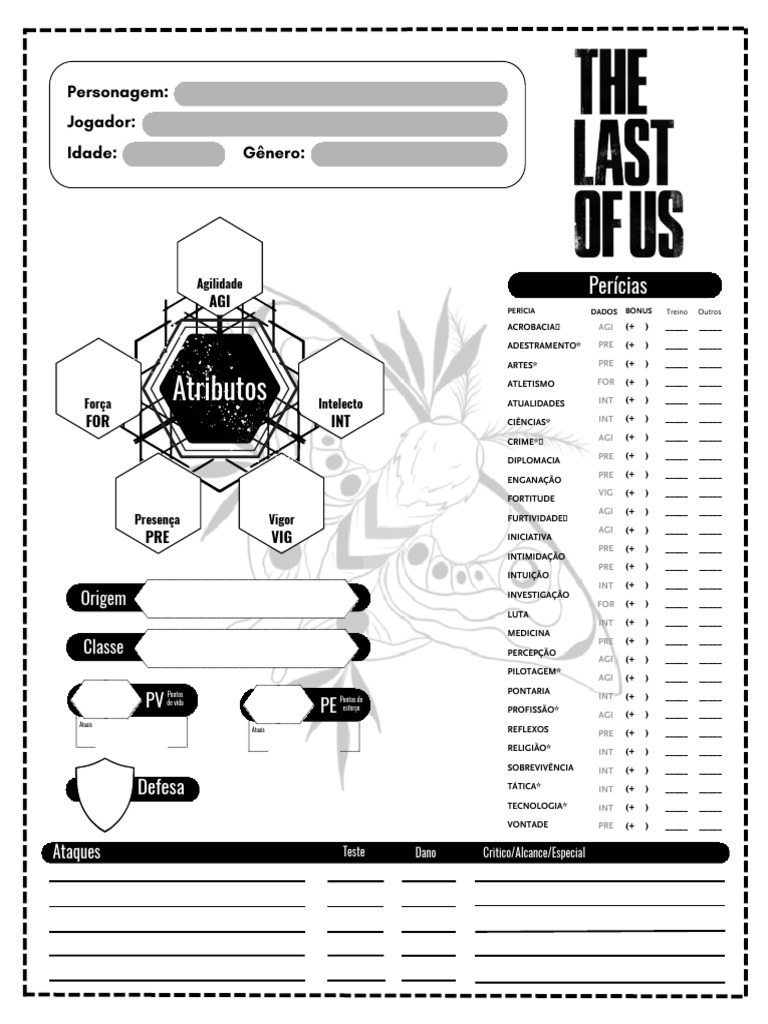 Ficha de Personagem para RPG | PDF | Jogos de RPG