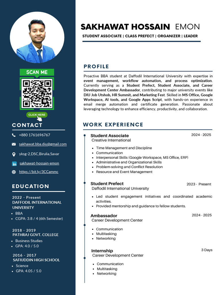Professional Resume - Emon - 20250615 - 001725 - 0000 | PDF