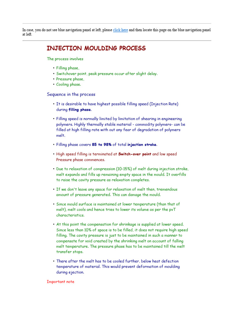 IM Process | PDF | Mechanical Engineering | Applied And ...