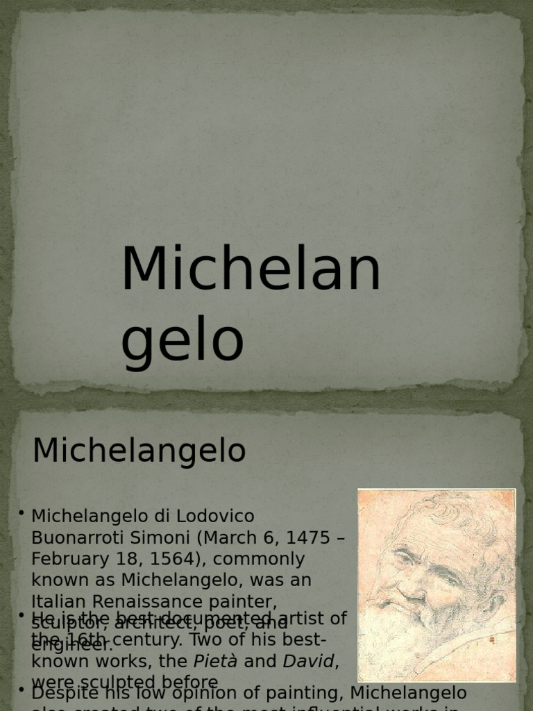 Michelangelo: Master of Renaissance Art | PDF | Michelangelo