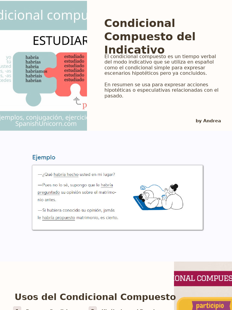 Uso y Formación del Condicional Compuesto | PDF