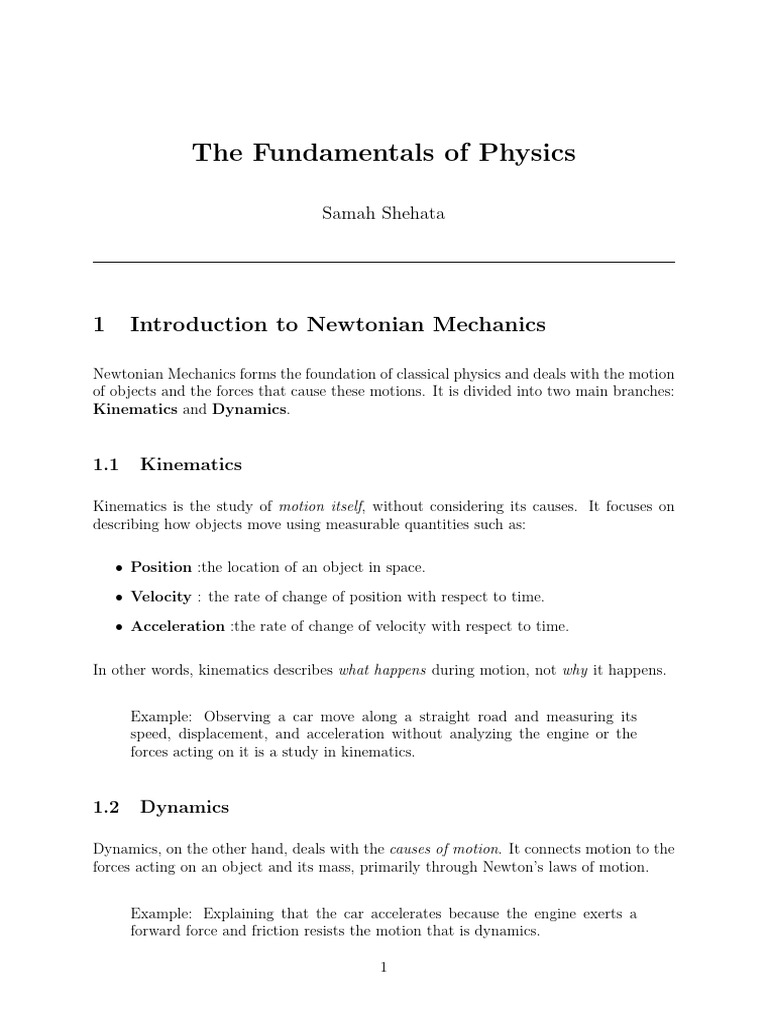 Newtonian Mechanics Explained | PDF | Force | Classical Mechanics
