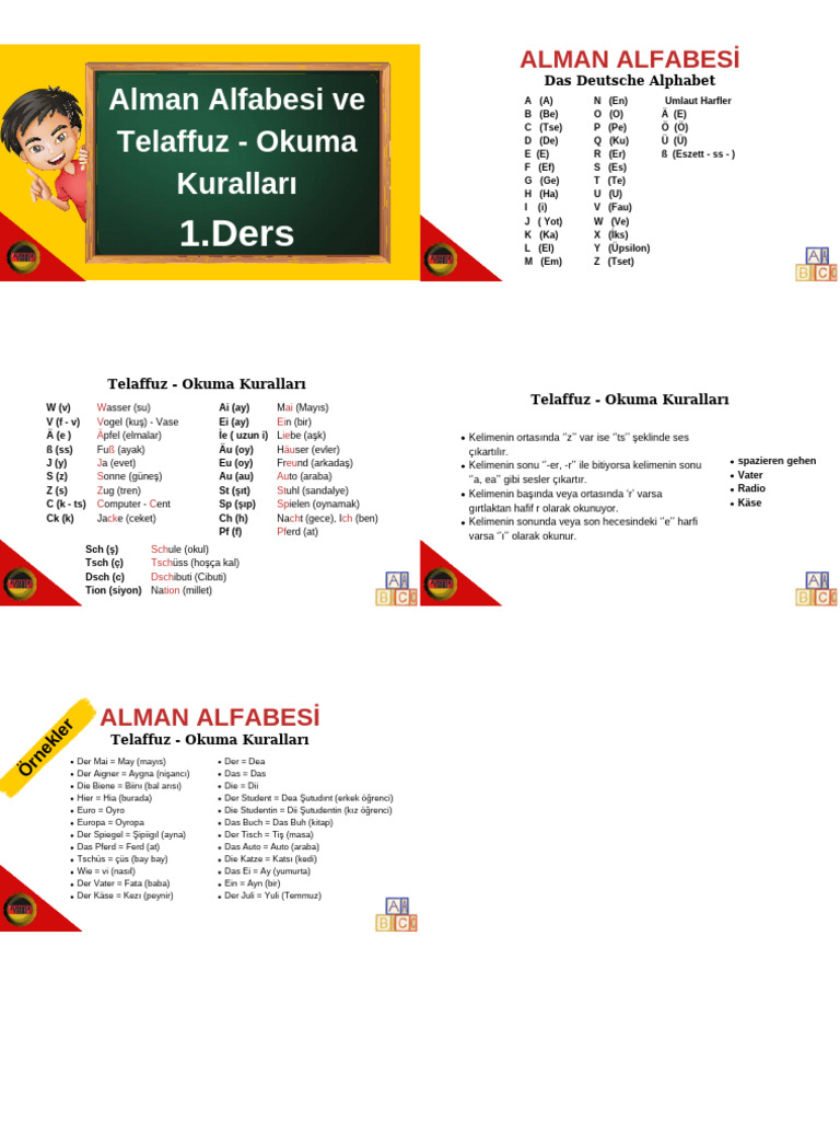 A1 Almanca - Çıktı Alabilmeniz Için Hazırlanmış PDF - TR | PDF