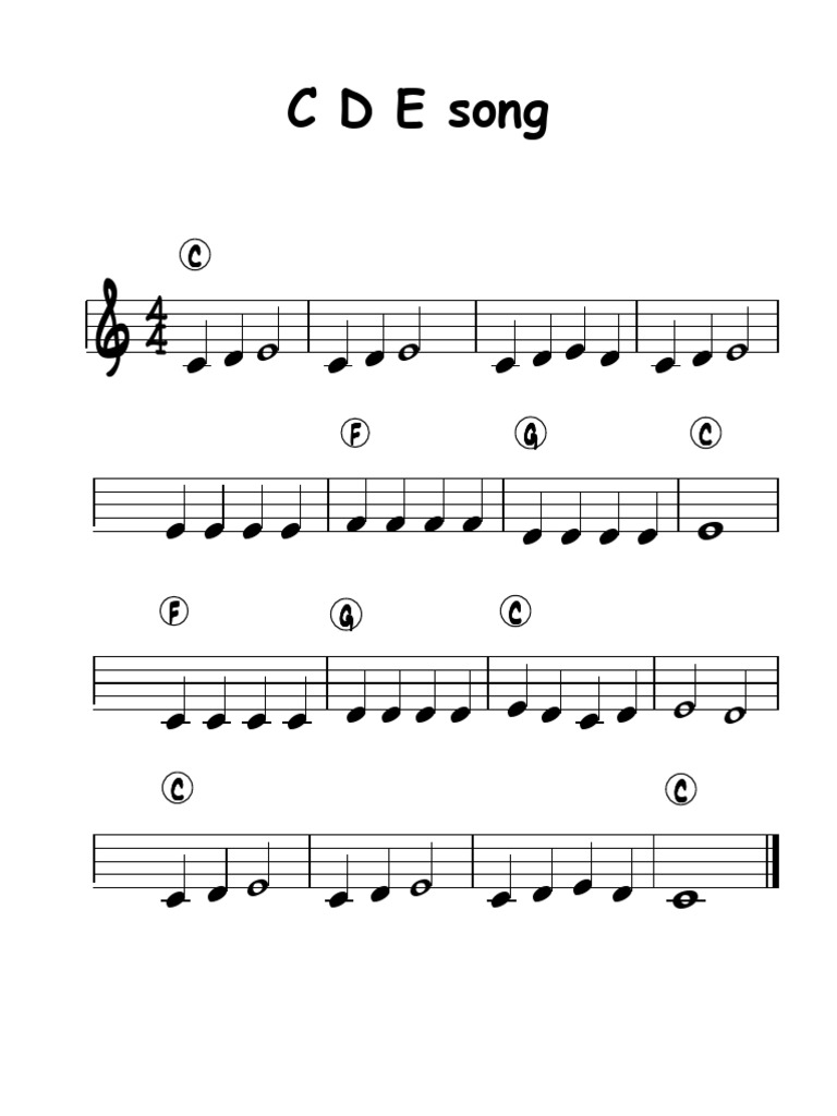 CDE Song Lead Sheet | PDF