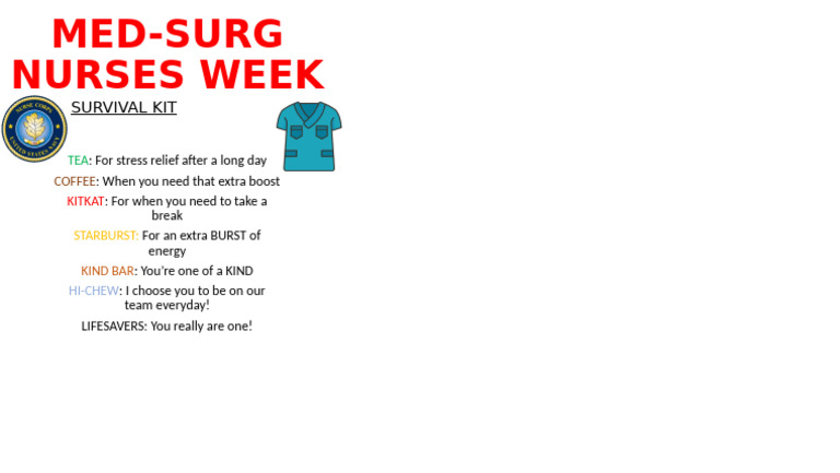 Med Surg Nurse's Week | PDF