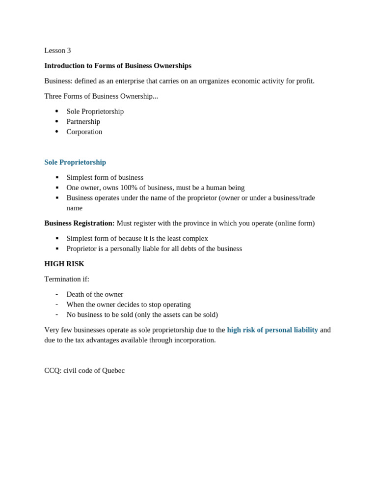 Lecture 3- Final Notes | PDF | Partnership | Dividend