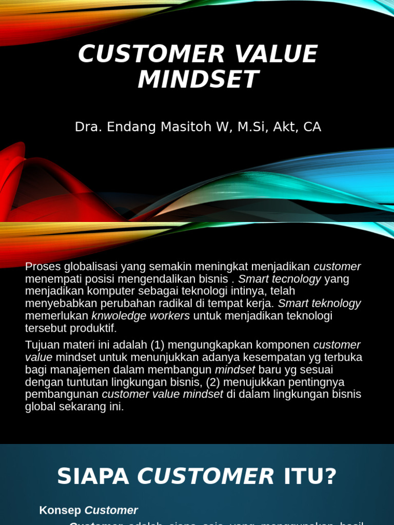Membangun Mindset Nilai Pelanggan | PDF