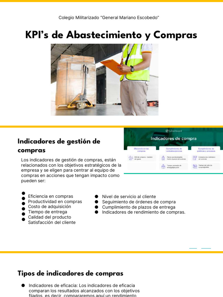 KPI's Clave en Compras y Abastecimiento | PDF | Indicador de ...