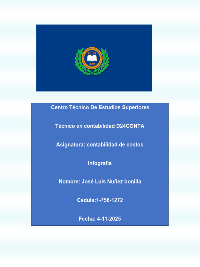 Infografía sobre Contabilidad de Costos | PDF
