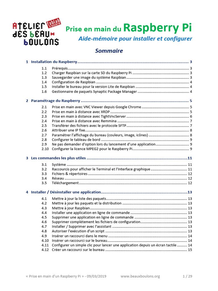 Guide d'installation du Raspberry Pi | PDF | Informatique | Logiciel ...