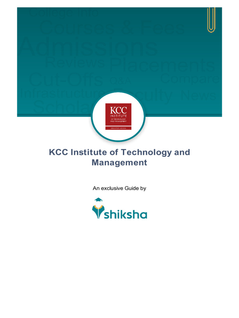 KCC Institute Cutoff 2024 Guide | PDF | Recruitment | Vocational Education