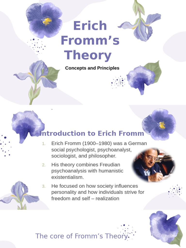 Erich Fromm's Personality Theory Explained | PDF | Erich Fromm | Love