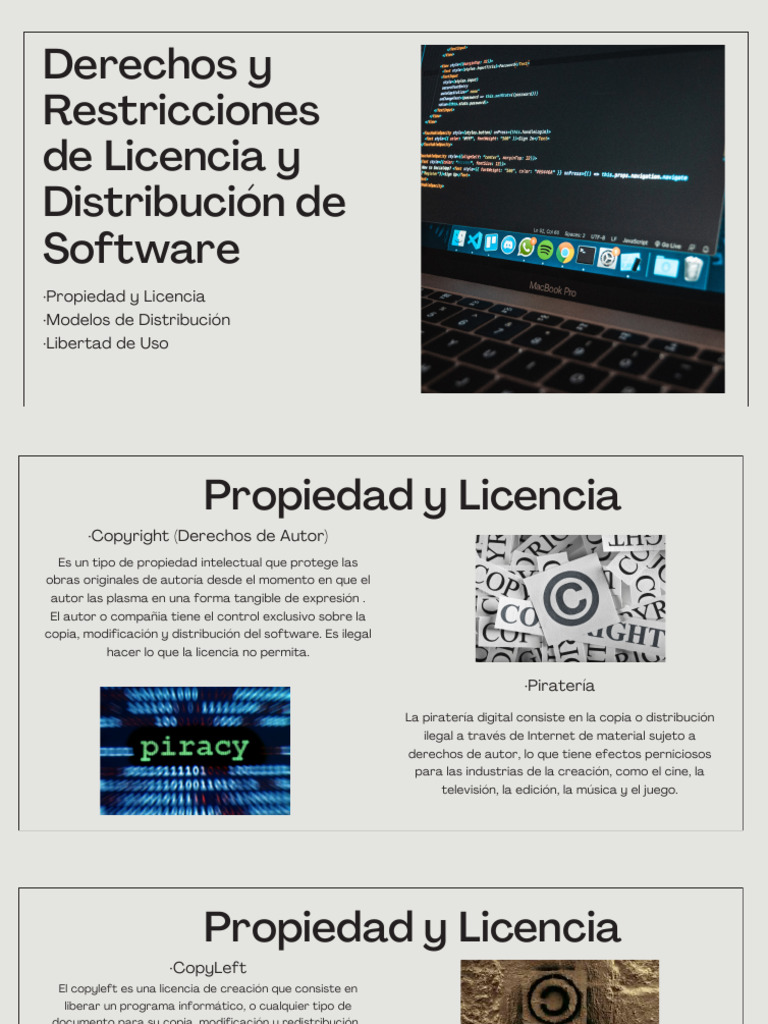 Derechos y Restricciones de Licencia y Distribución de Software | PDF ...