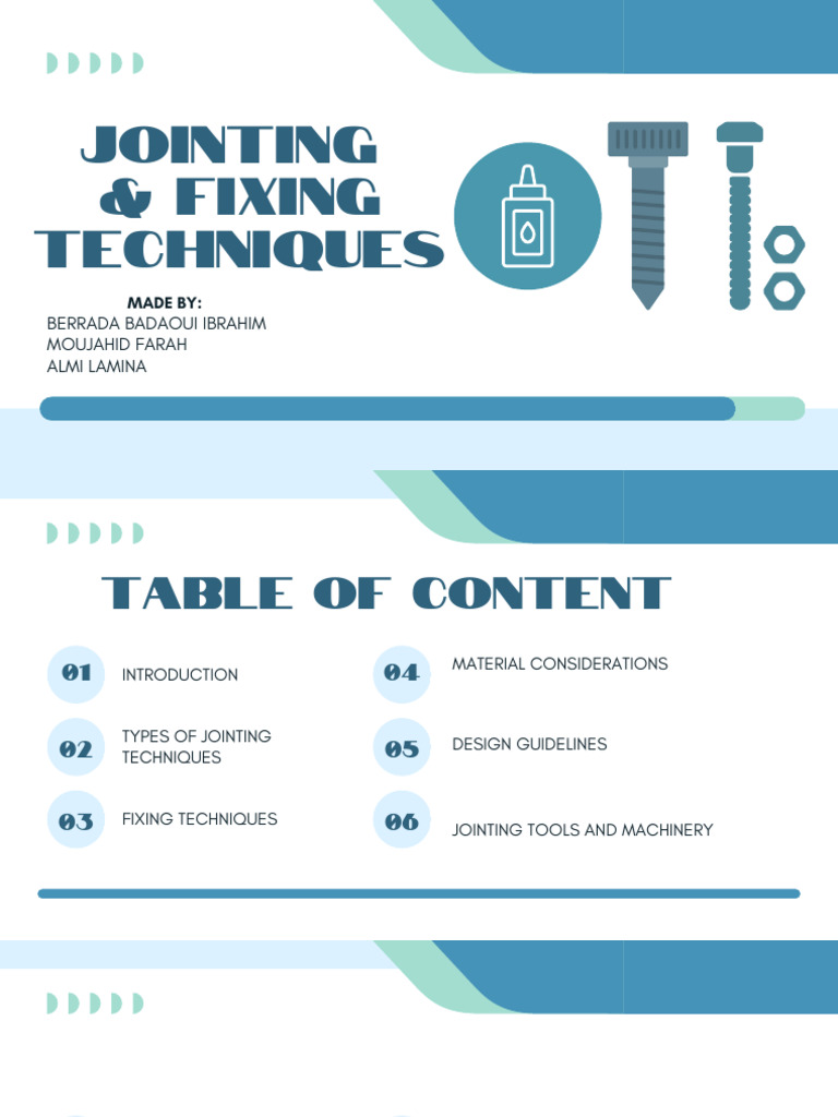 Jointing and Fixing Techniques Guide | PDF | Nondestructive Testing ...