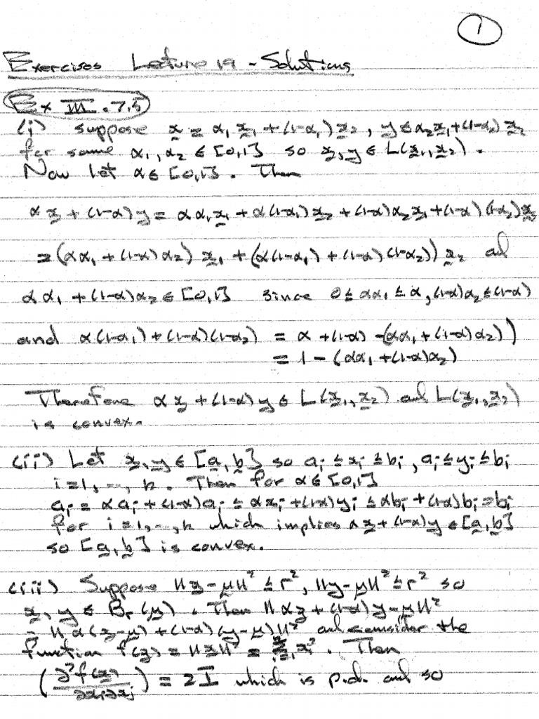 Ex Lec 19 Solutions | PDF