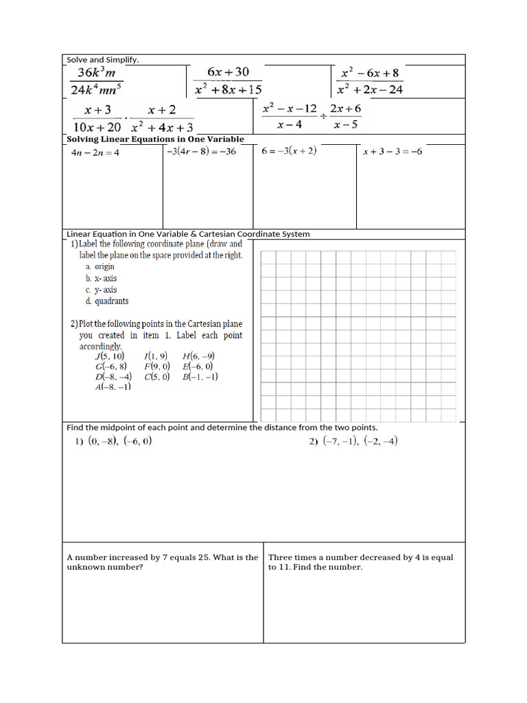 Solve and Simplify | PDF