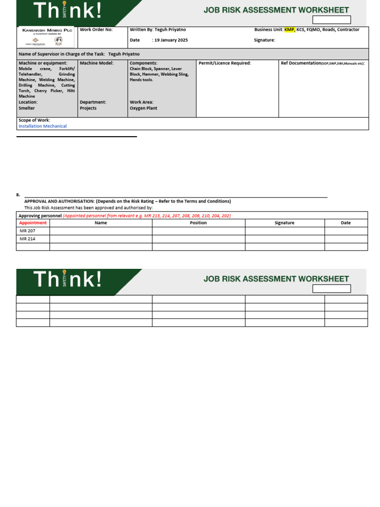 Risk Assessment Guidelines for Safety | PDF | Safety | Occupational ...