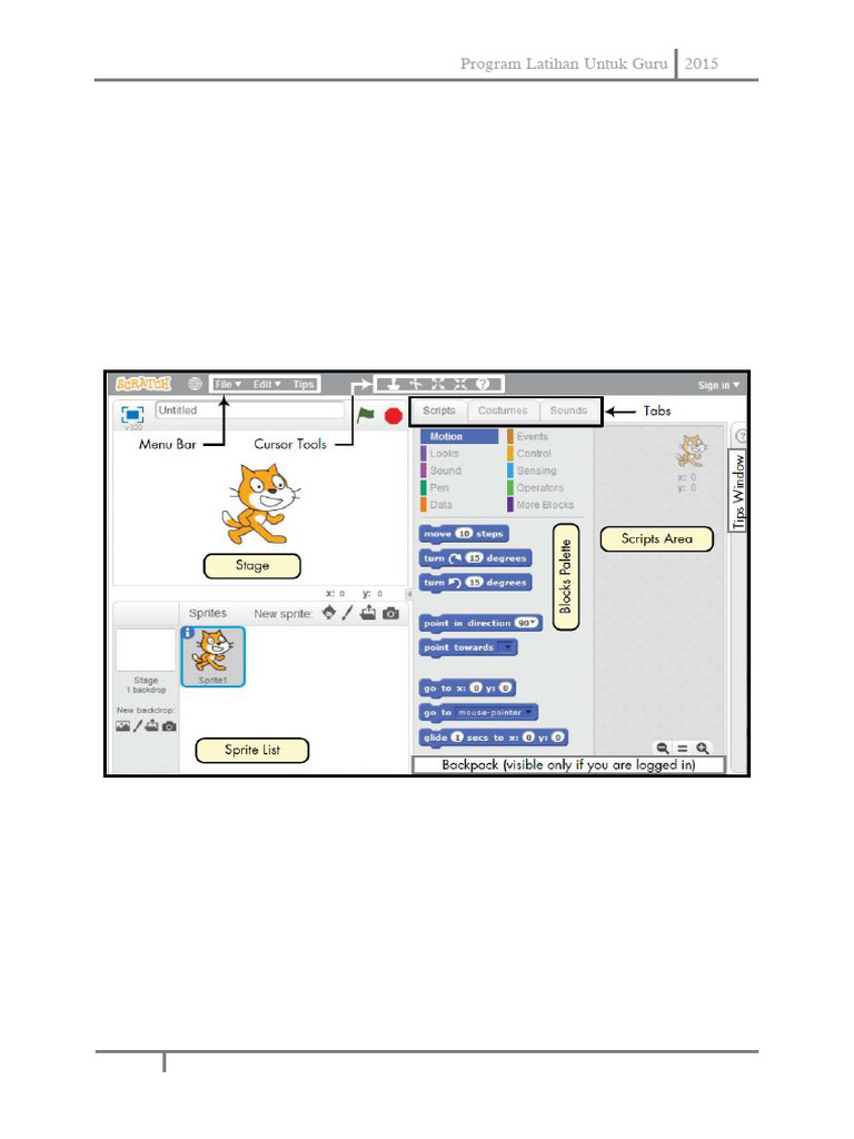 Aktiviti 1 - Fitur-Fitur Scratch | PDF