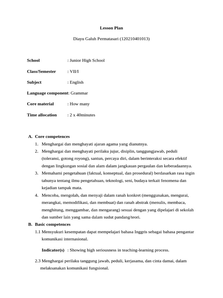 Lesson Plan Ekooooooooooooo | PDF | Cognitive Science | Learning