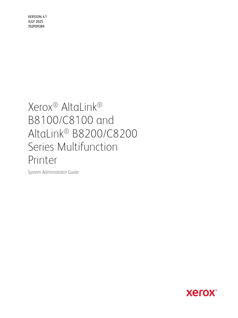 Xerox AltaLink MFP Admin Guide 2025 | PDF | Mac Os | File Transfer Protocol