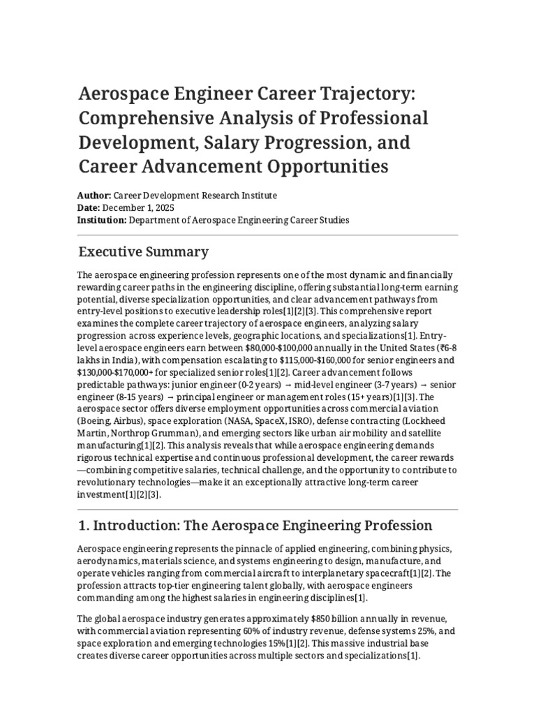 Aerospace Engineer Career Pathways | PDF | Cost Of Living | Aerospace