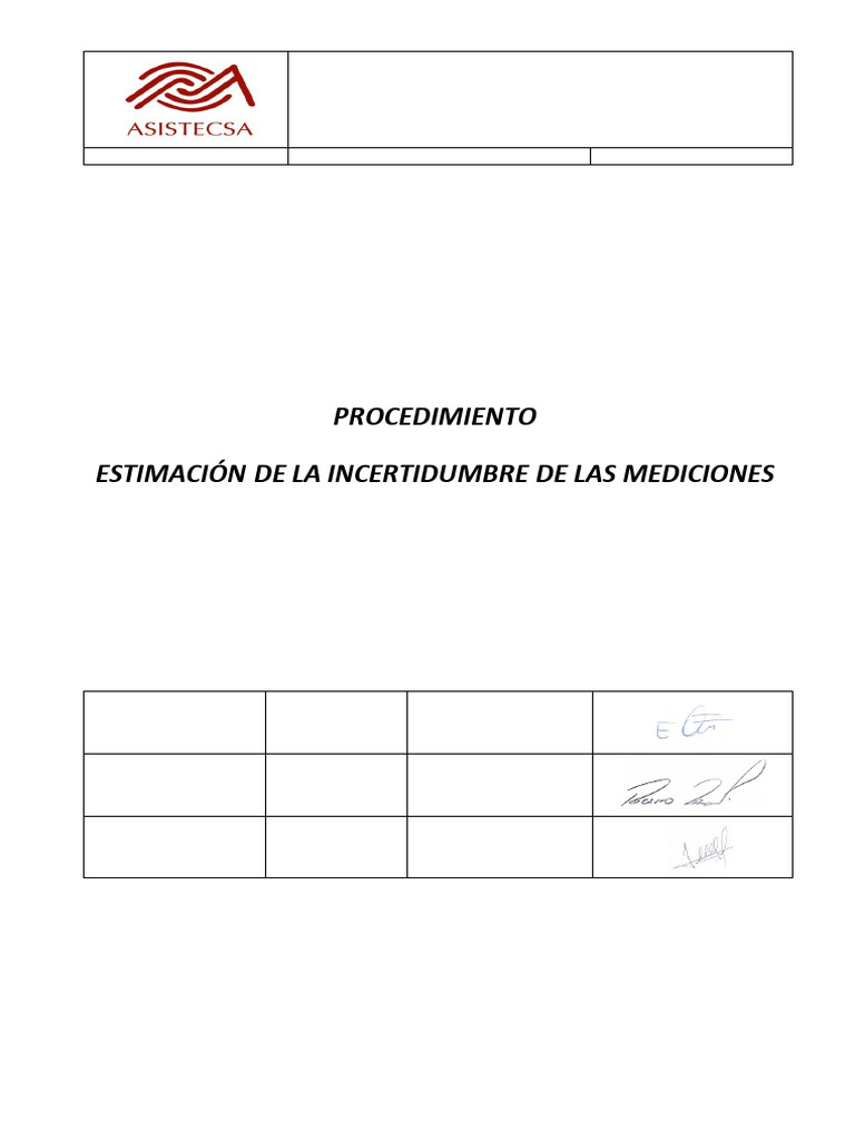 Estimación de Incertidumbre en Mediciones | PDF | Medición | Incertidumbre