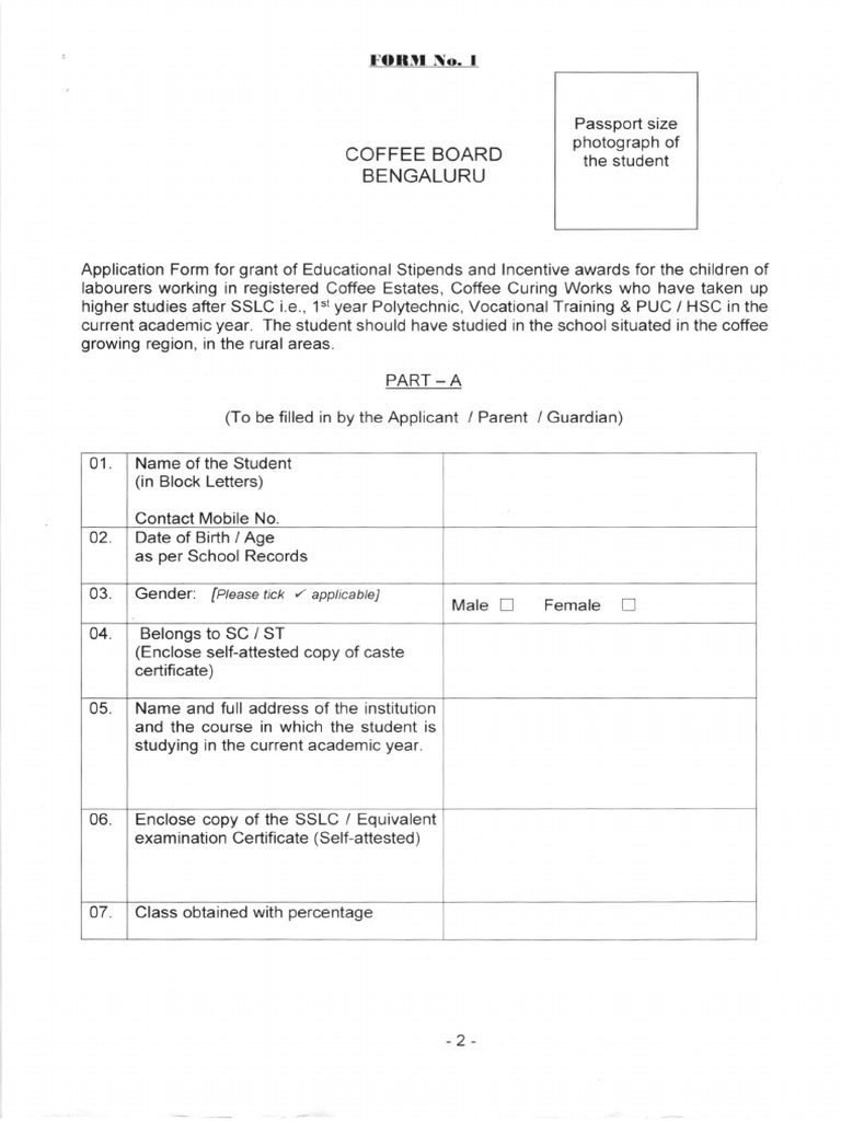 Educational Stipend Application Form | PDF