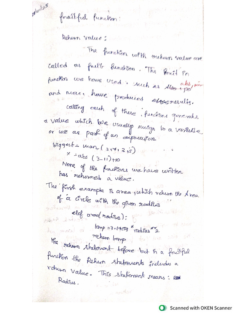 Explain Return Value | PDF