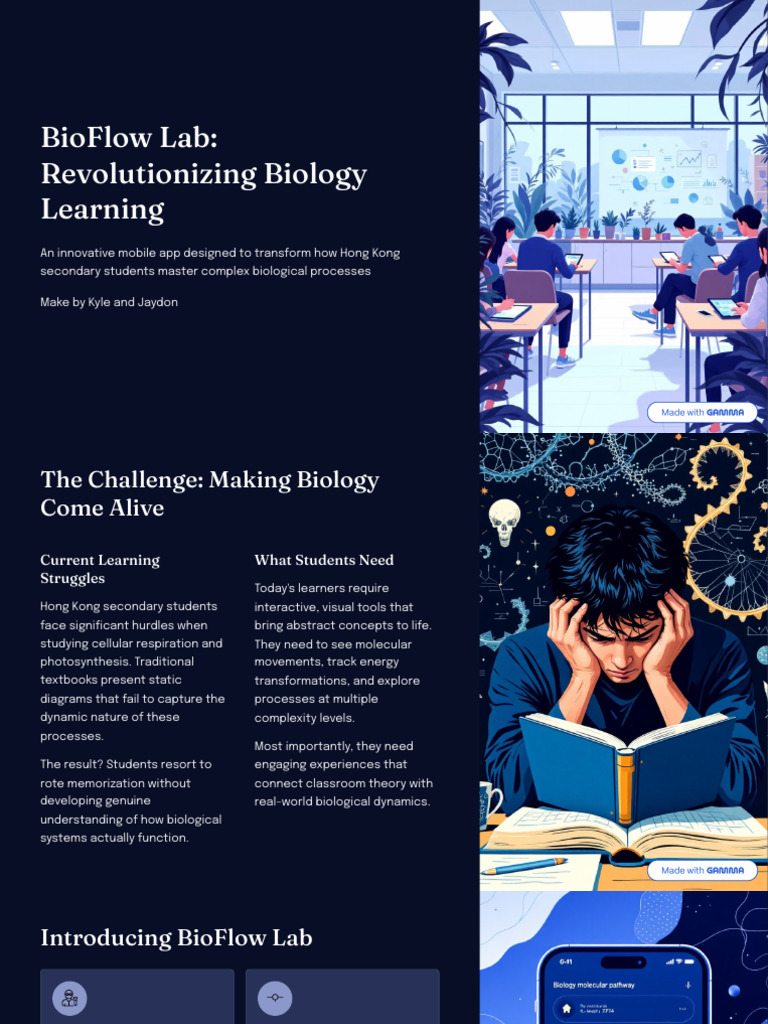 BioFlow Lab: Interactive Biology App | PDF | Learning | Biology