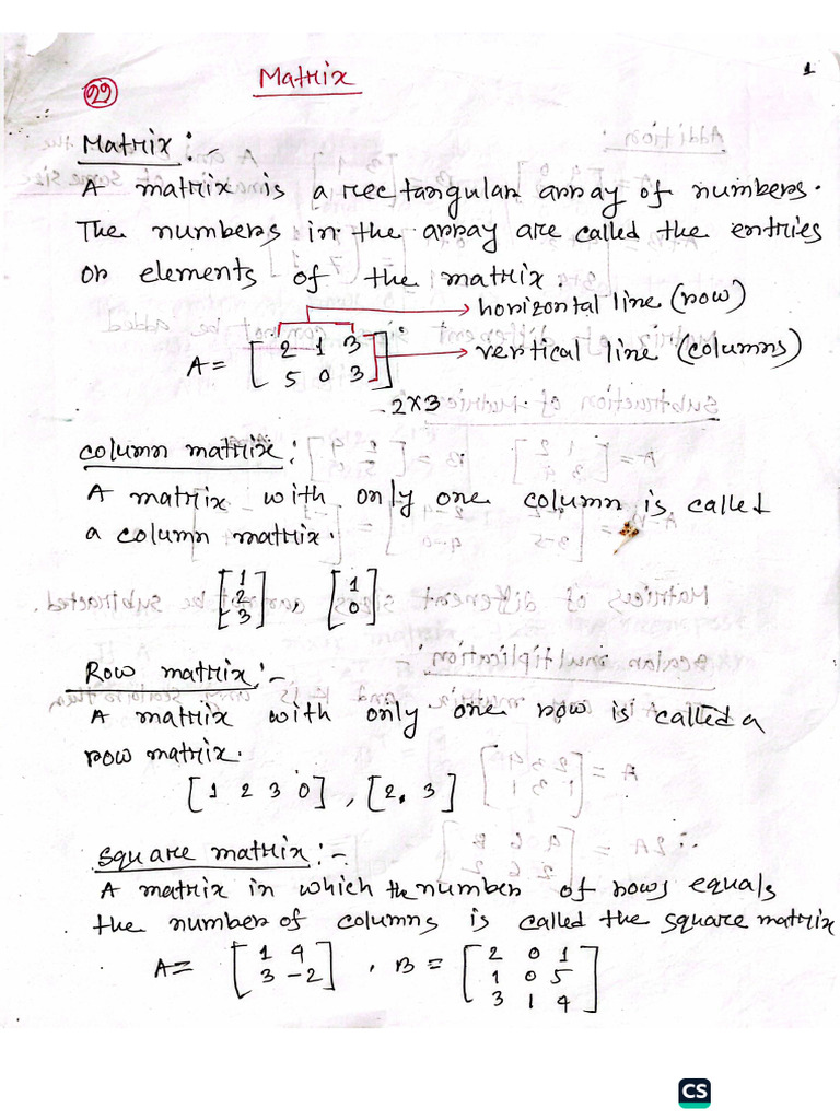 Definition of All Matrix | PDF