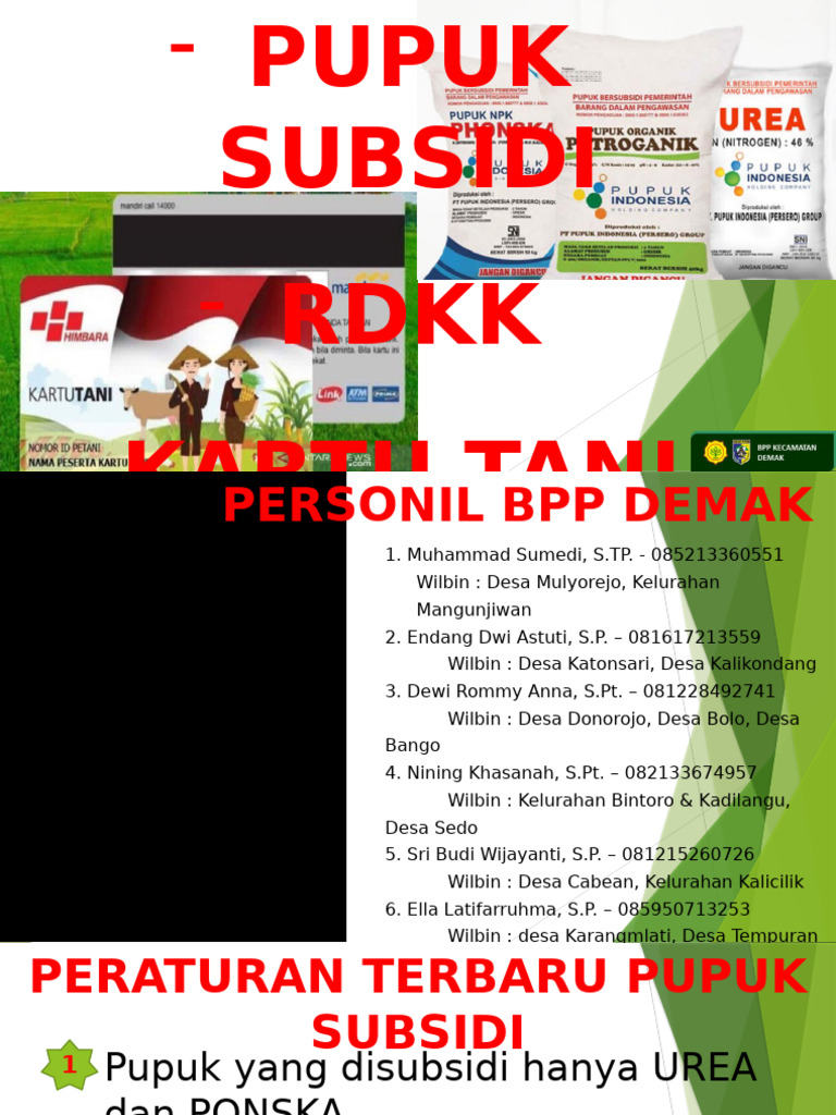 Panduan Pupuk Subsidi dan RDKK 2024 | PDF