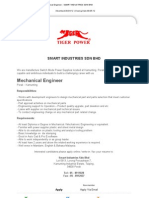 Mechanical Engineer - Smart Industries SDN BHD